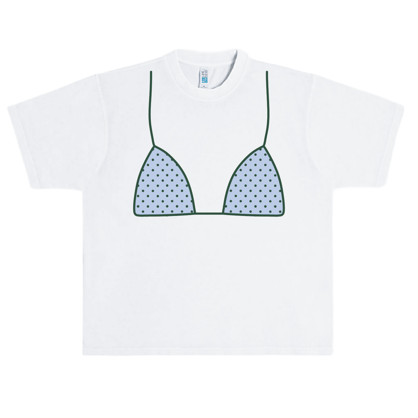 Blue Polka Dot Bikini Short Sleeve Tee