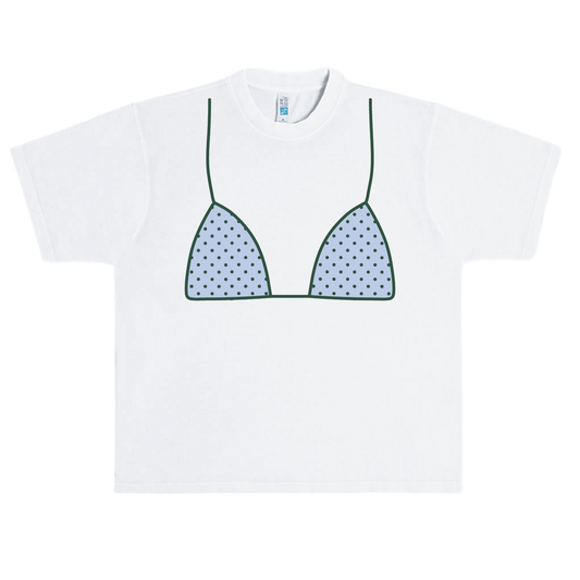 Blue Polka Dot Bikini Short Sleeve Tee