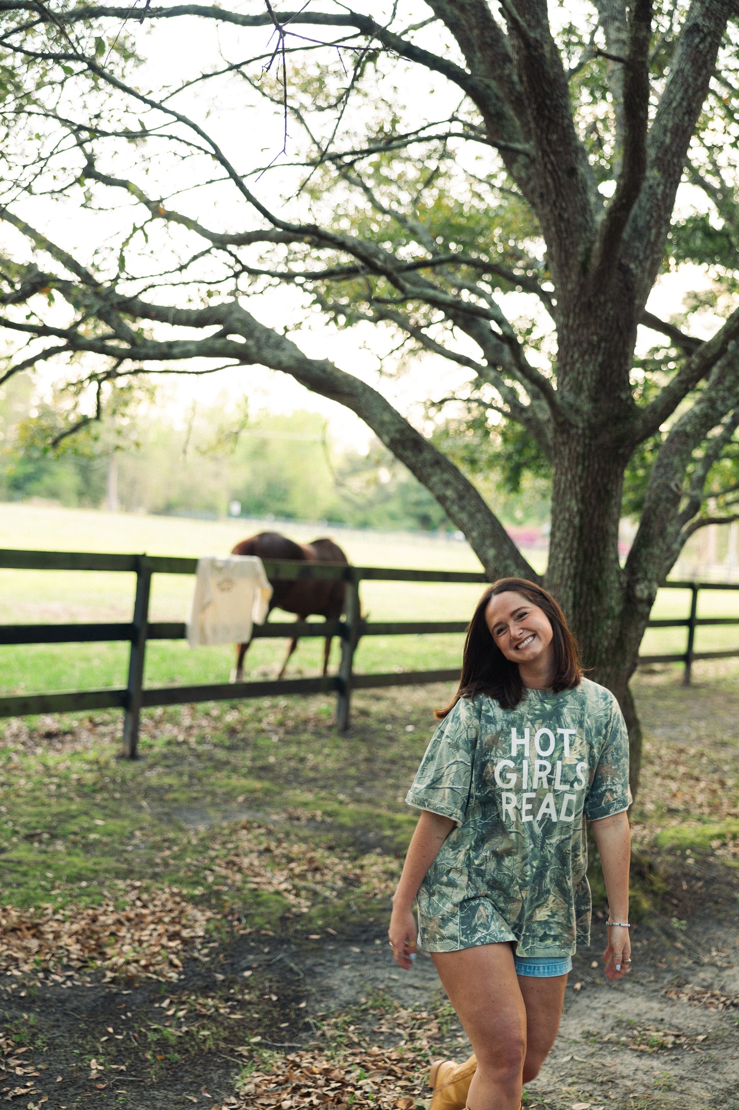 Camo Hot Girls Read Short Sleeve Tee