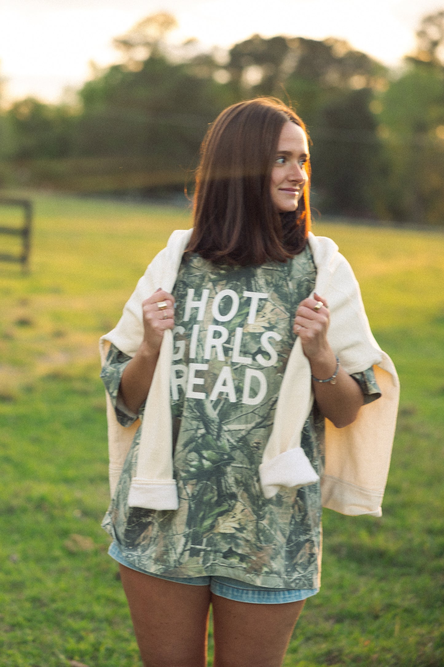Camo Hot Girls Read Short Sleeve Tee