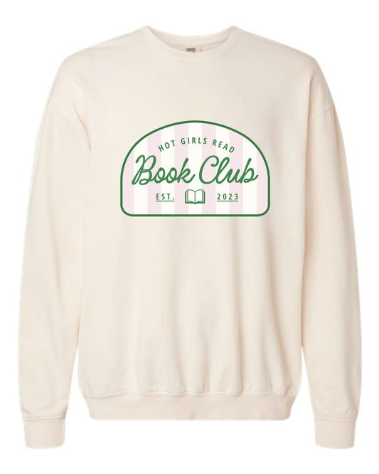 Pink Striped Hot Girls Read Lightweight Crew
