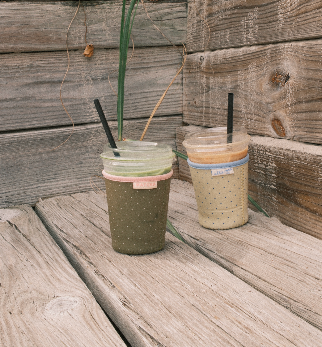 Yellow Polka Dot Drink Sleeve