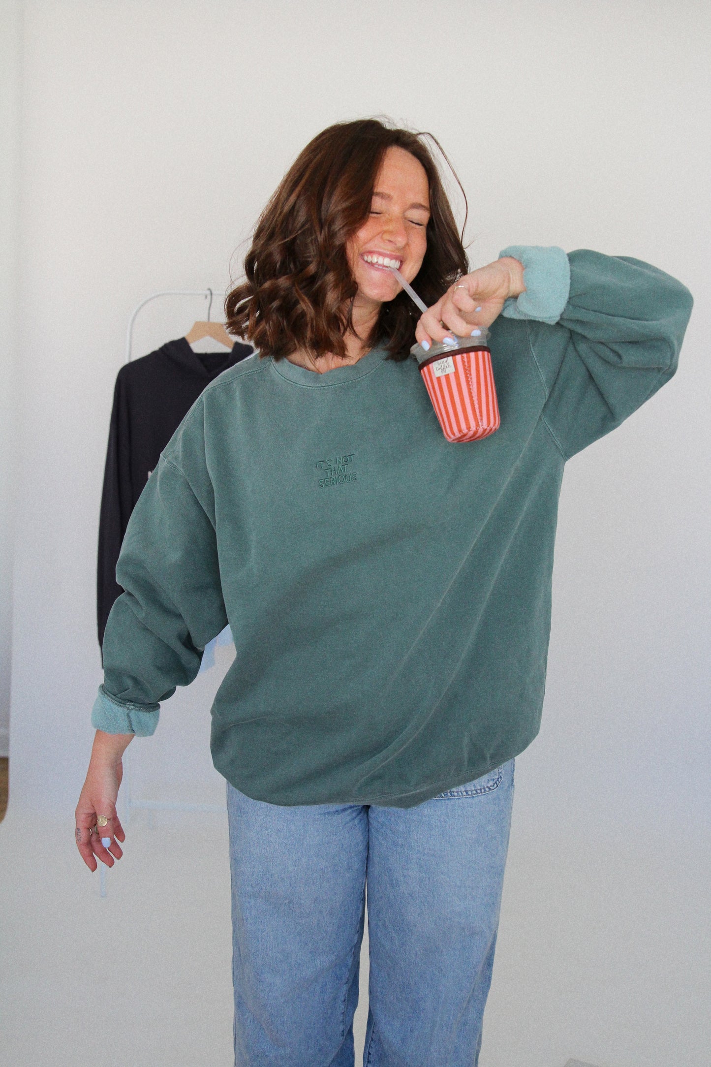 It's Not That Serious Embroidered Crewneck