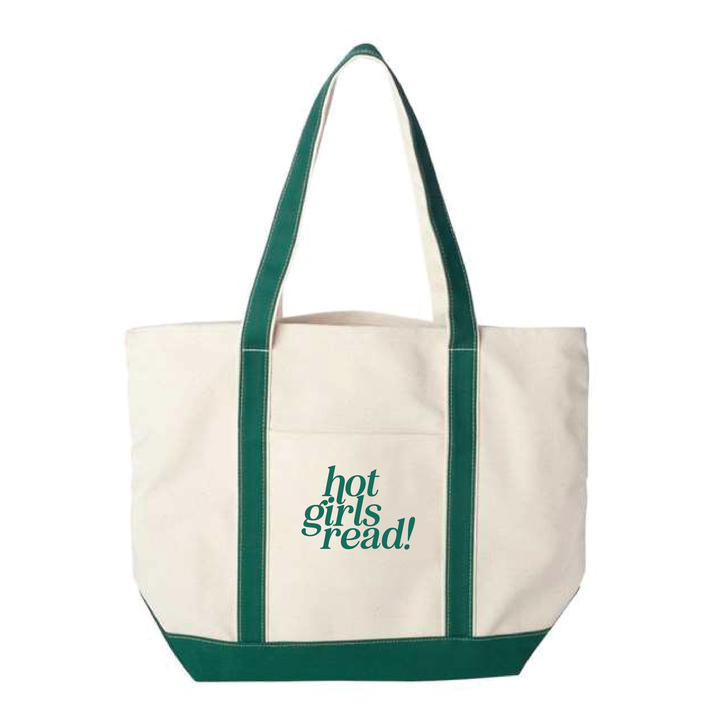 Hot Girls Read Embroidered Tote Bag