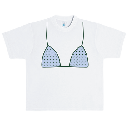 Blue Polka Dot Bikini Short Sleeve Tee