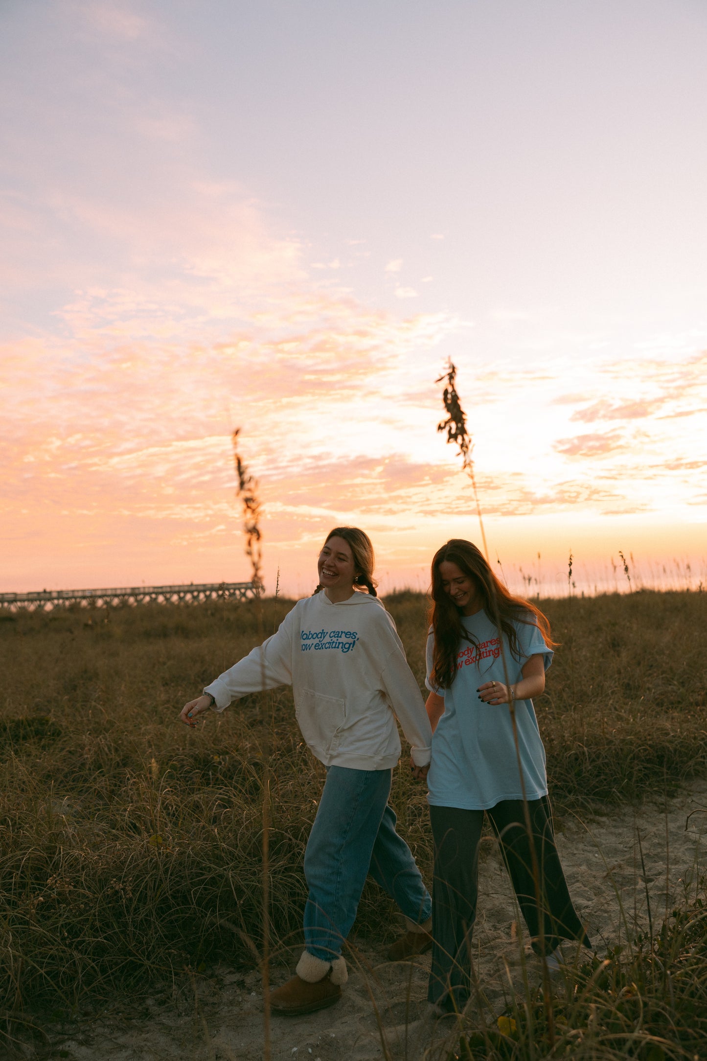 Nobody Cares, How Exciting! Light Blue Short Sleeve Tee