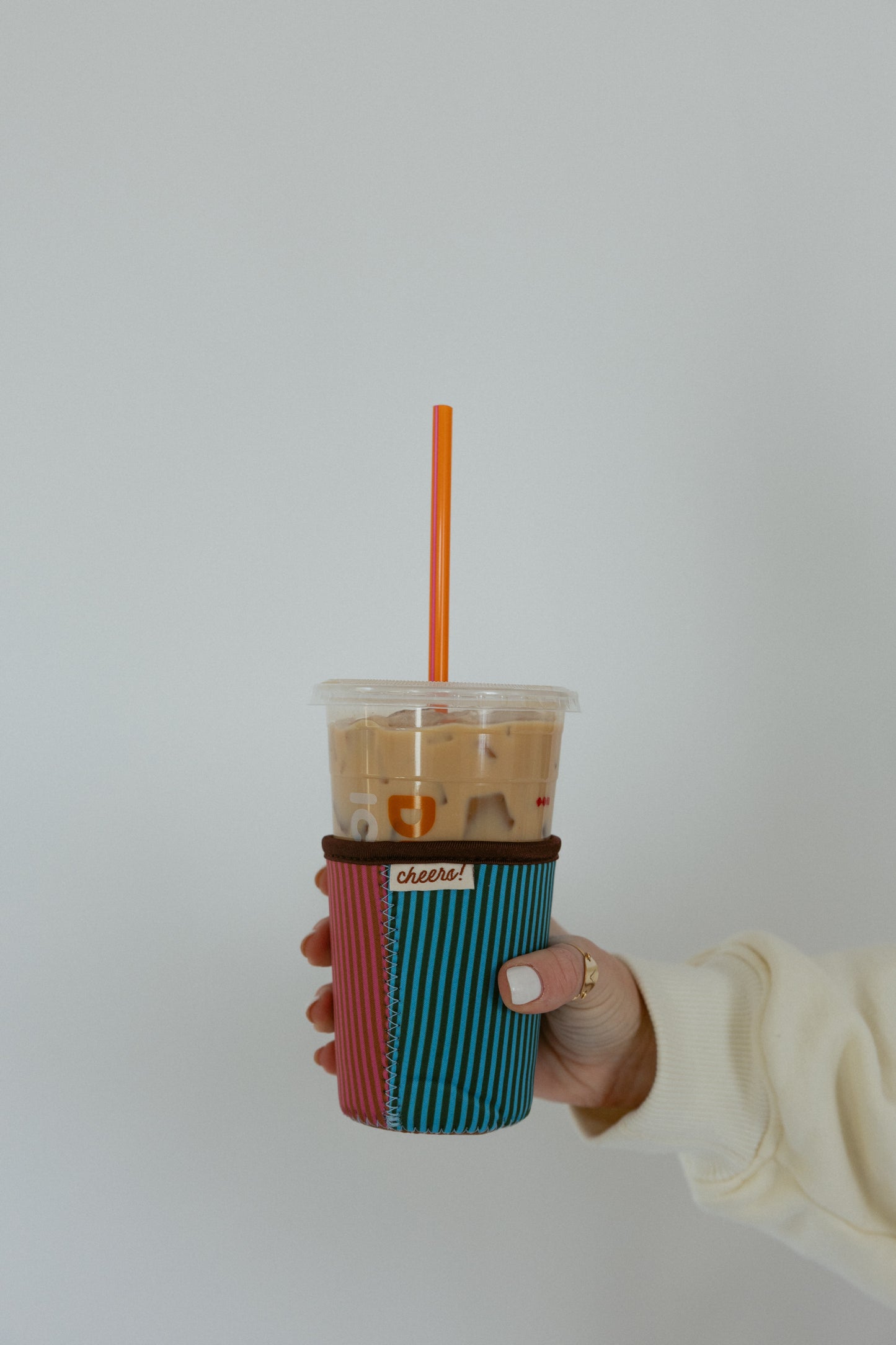 Cheers Pinstripe Coffee Drink Sleeve