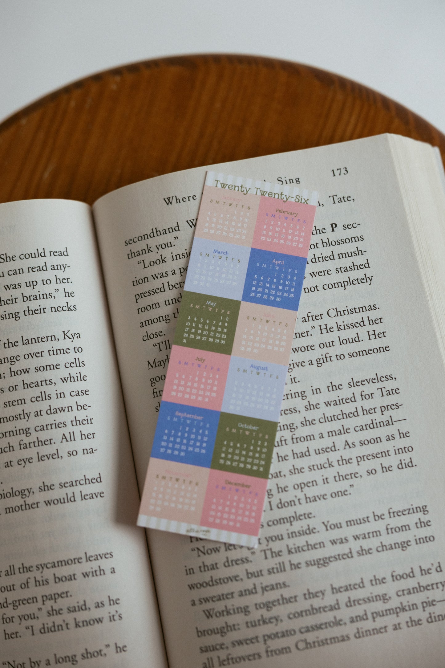 2026 Calendar Bookmark