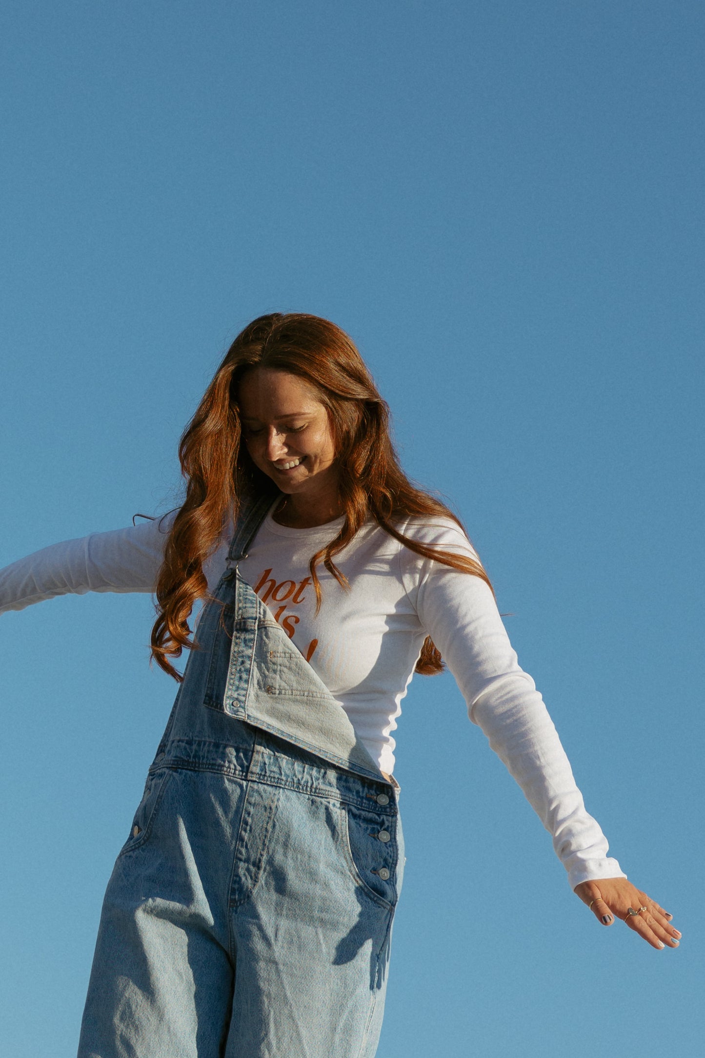 Hot Girls Vote Long Sleeve Baby Tee - Pink & Orange