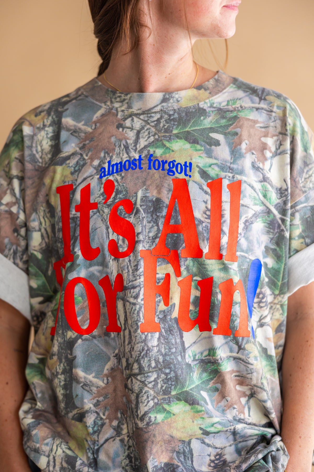 All For Fun Camo Short Sleeve Tee