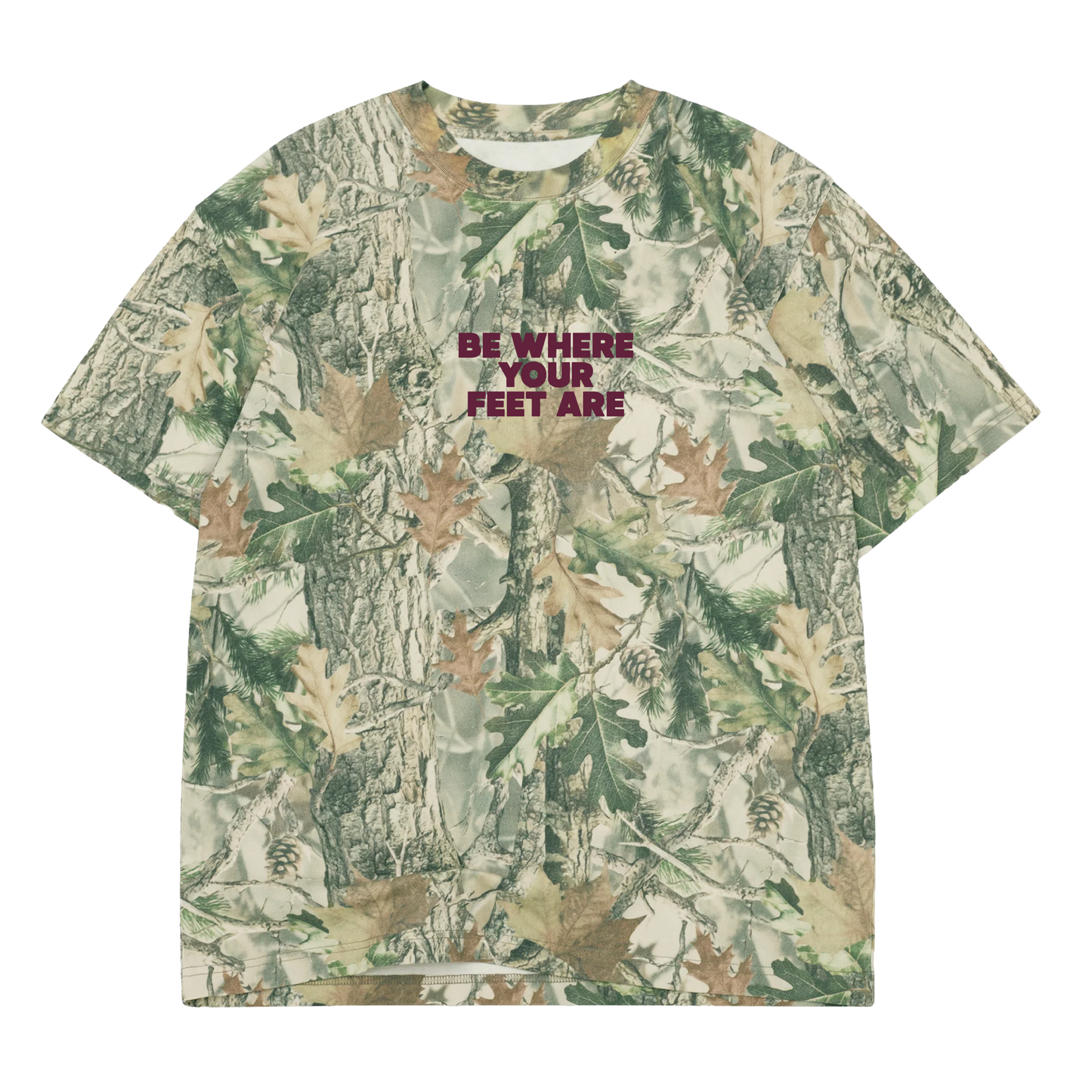 Be Where Your Feet Are Short Sleeve Camo