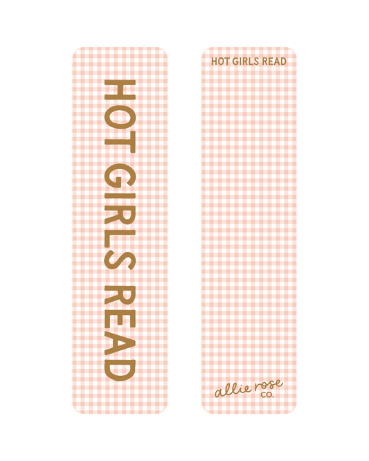 Gingham Hot Girls Read Bookmark