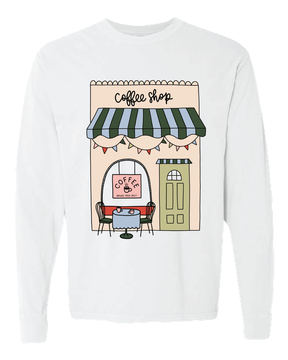 Coffee Shop Long Sleeve Tee