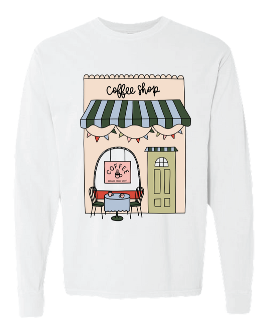 Coffee Shop Long Sleeve Tee