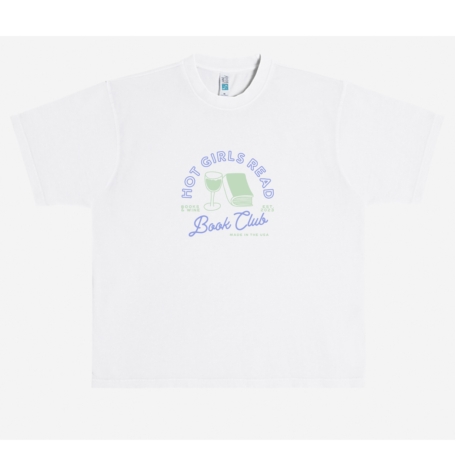 Hot Girls Read Book Club Badge Short Sleeve Tee