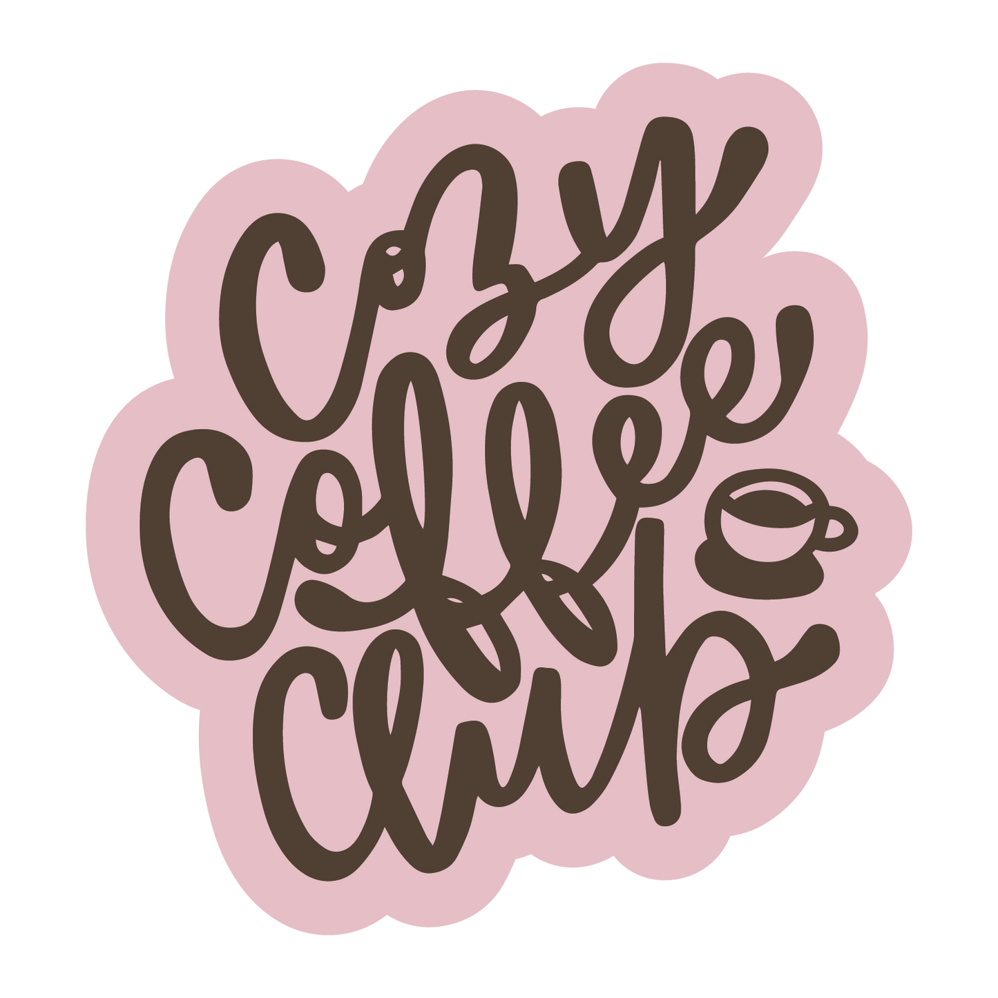 Cozy Coffee Club Sticker