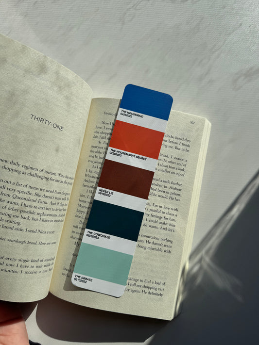 Freida McFadden Inspired Color Swatch Bookmark