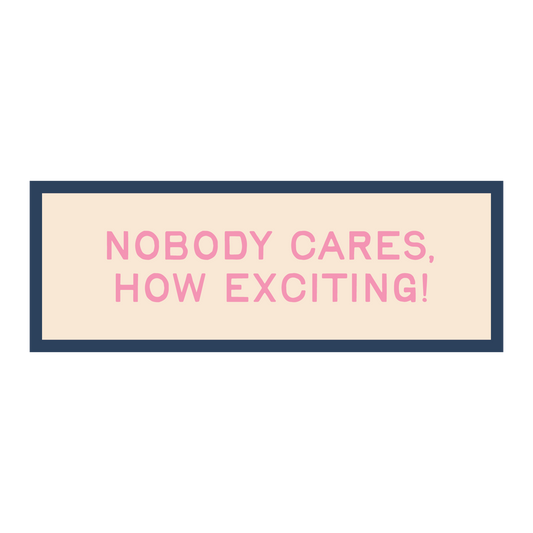 Nobody Cares, How Exciting! Pennant Flag
