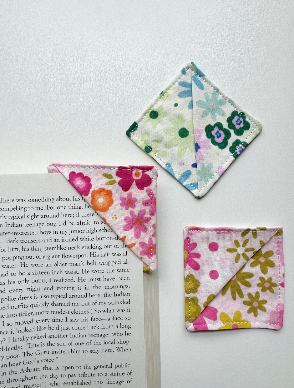 Fabric Corner Bookmarks