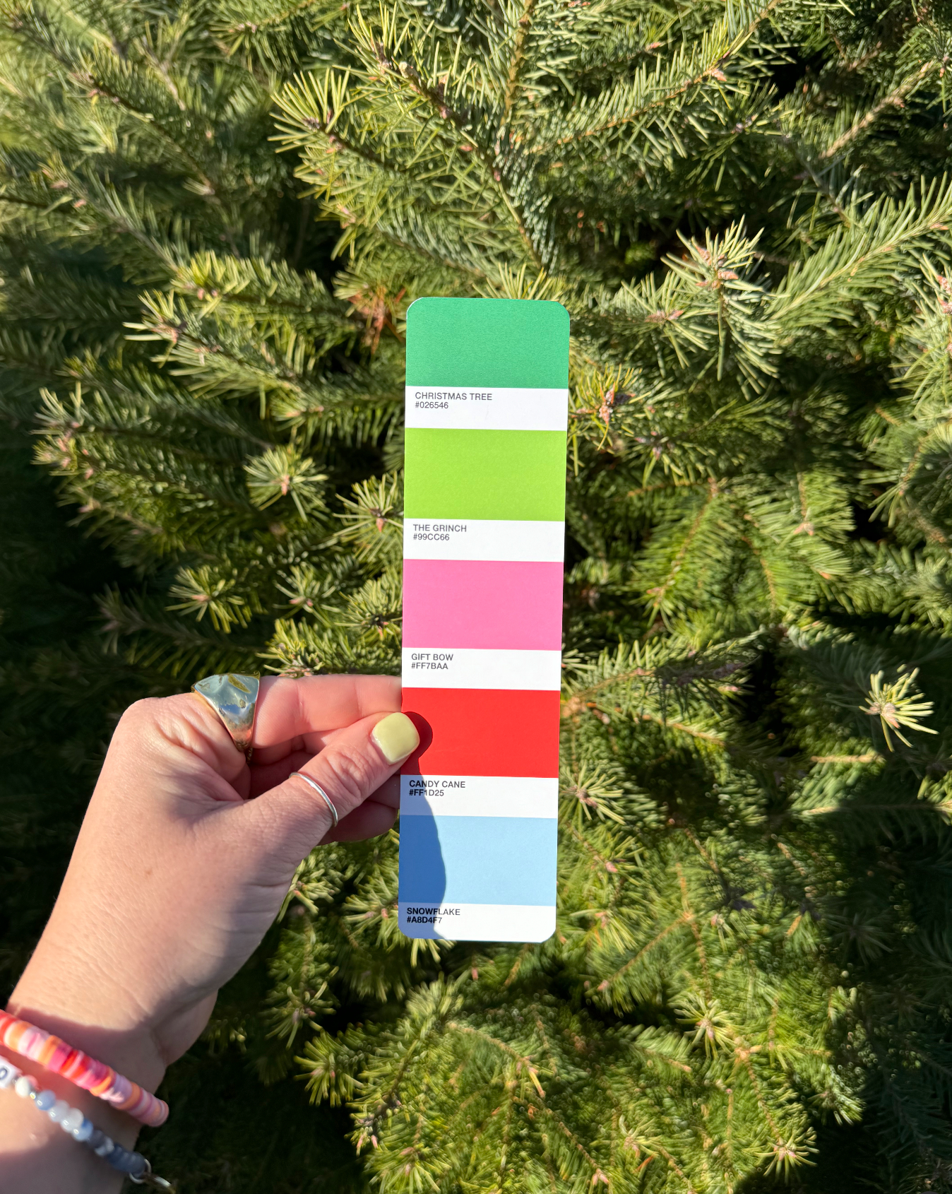 Holiday Color Swatch Bookmark