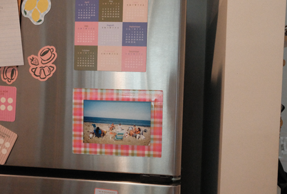 Plaid Magnetic Photo Frame