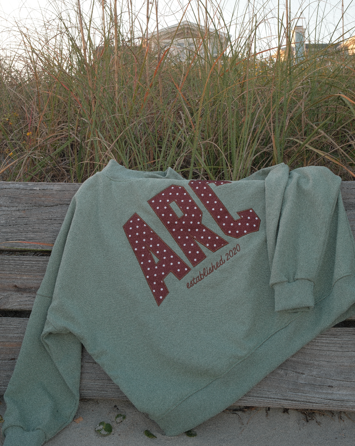 ARC Green Polka Dot Mock Neck Sweatshirt