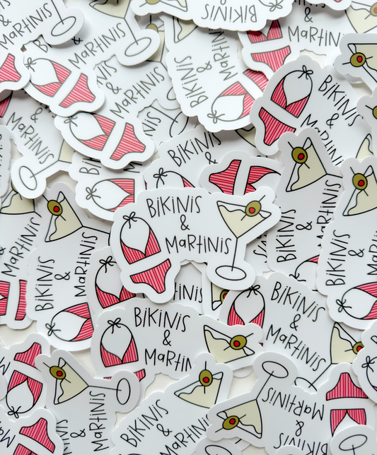 Bikinis & Martinis Sticker