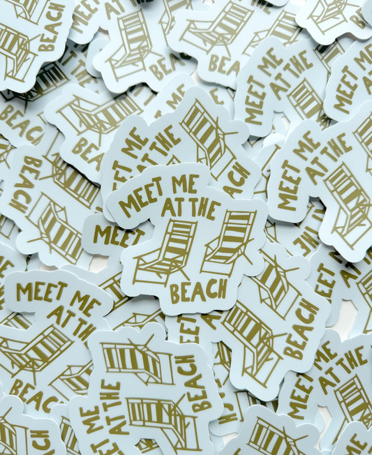 Meet Me At The Beach Sticker