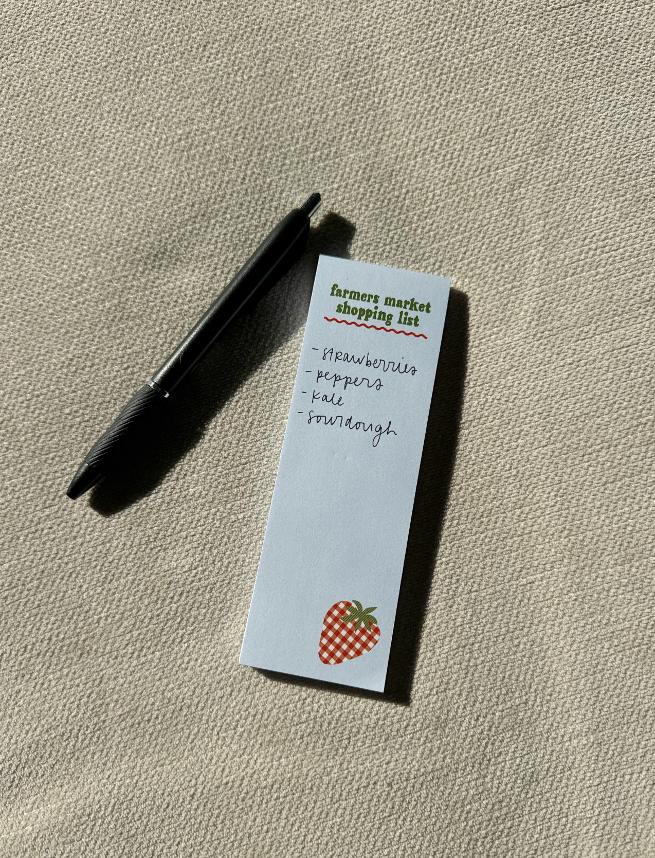 Farmers Market Shopping List Notepad