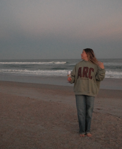 ARC Green Polka Dot Mock Neck Sweatshirt