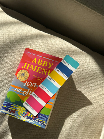 Abby Jimenez Inspired Color Swatch Bookmark