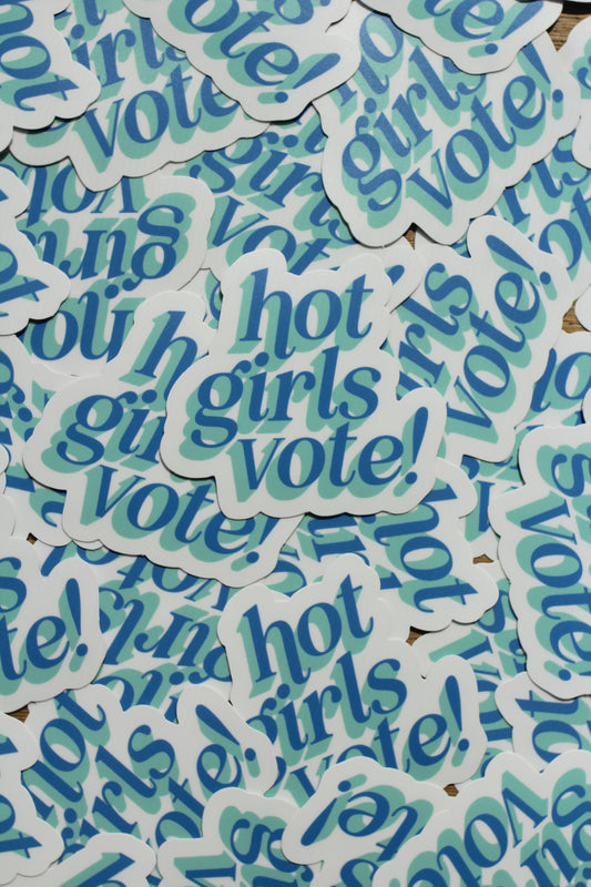 Blues Hot Girls Vote Sticker