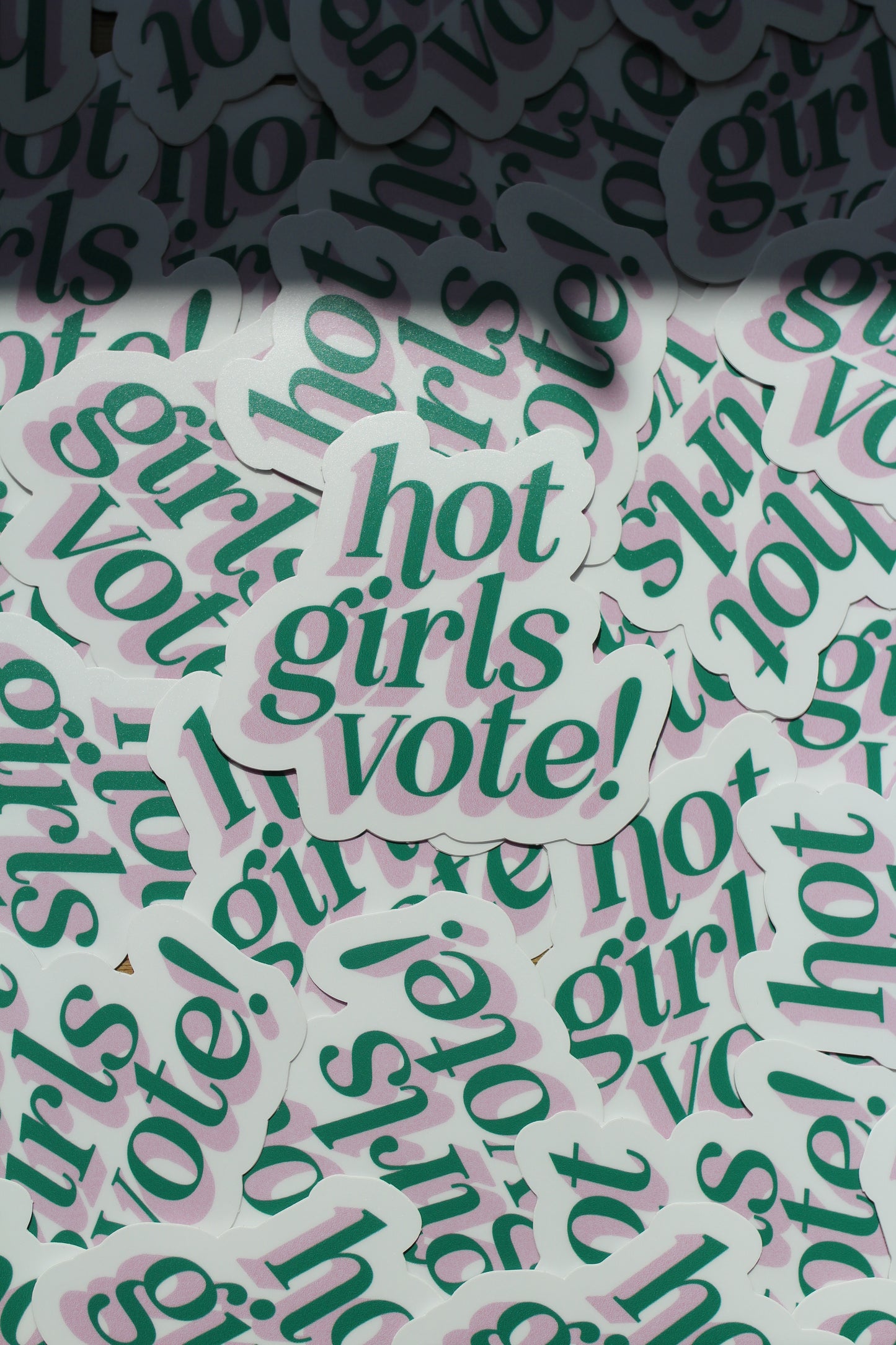 Green & Purple Hot Girls Vote Sticker