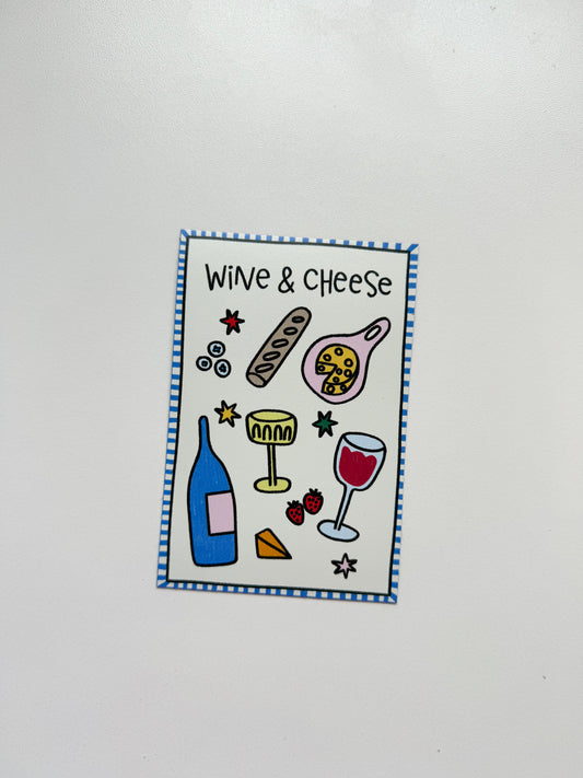 Cheese & Wine Magnet