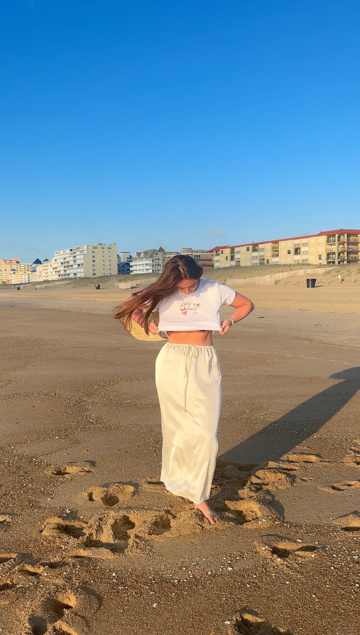 Bikinis & Martinis Ribbed Cropped Baby Tee