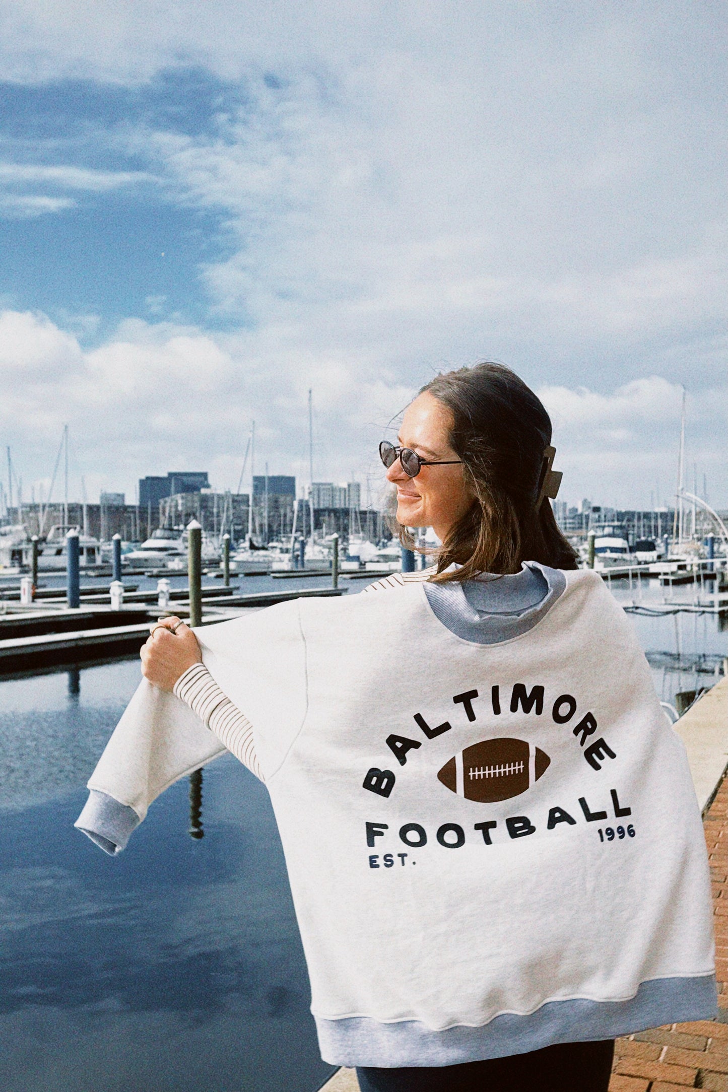 Baltimore Football Mockneck Sweatshirt