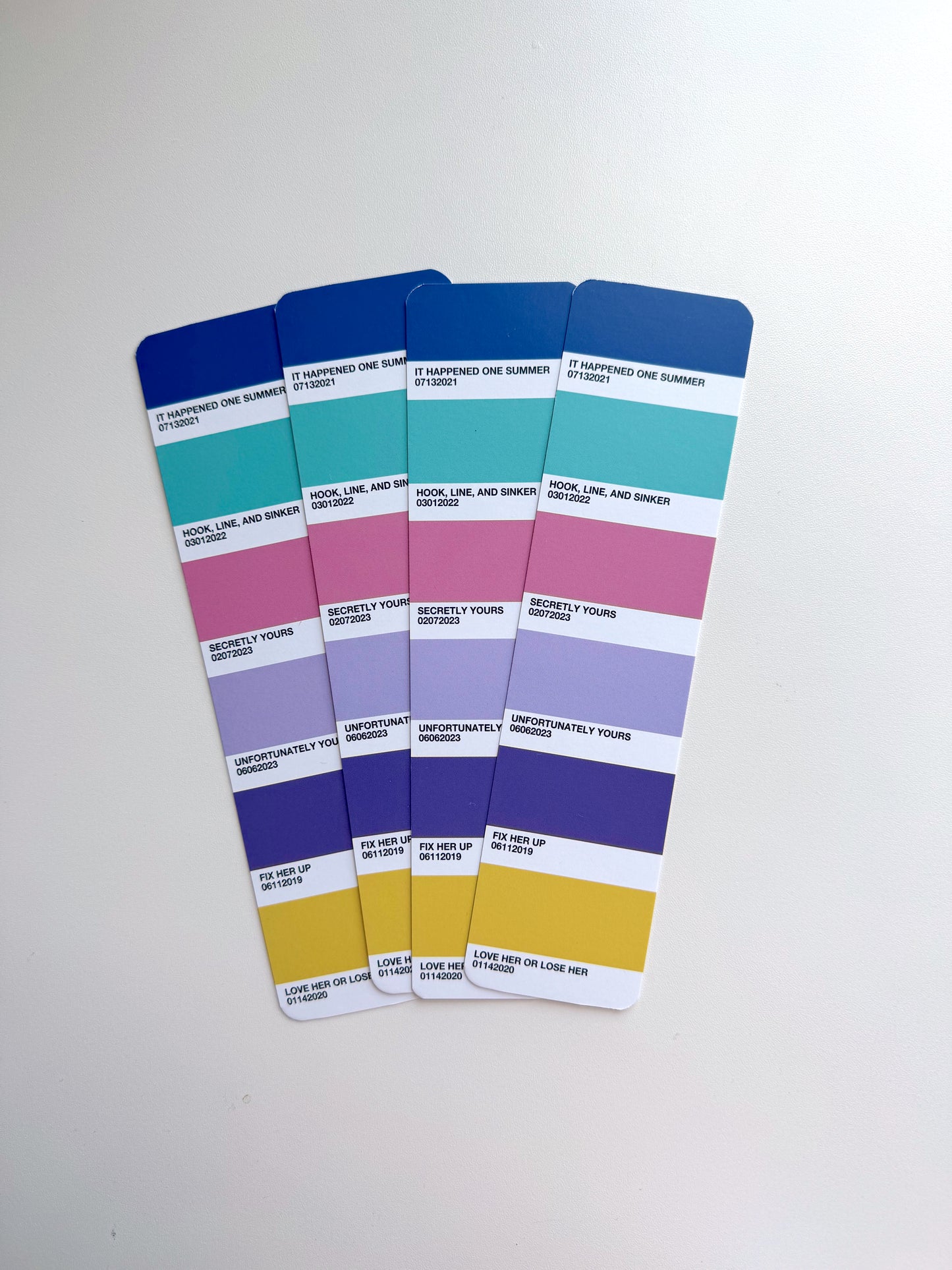 Tessa Bailey Color Swatch Bookmark