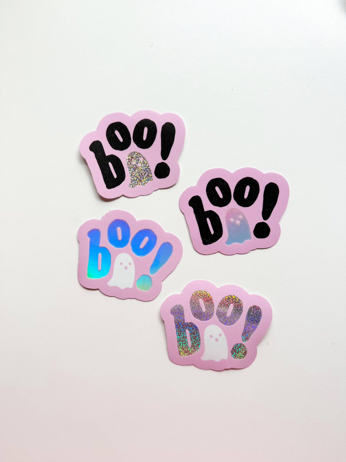 Boo! Holographic/Glitter Stickers