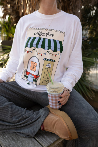 Coffee Shop Long Sleeve Tee