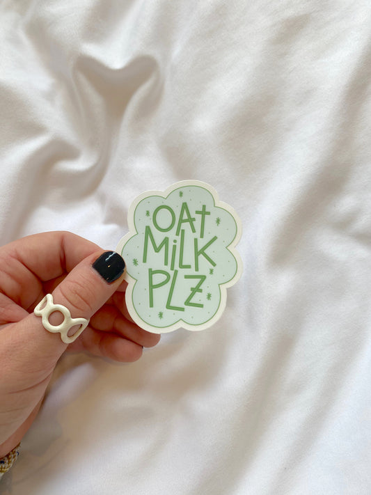 Oat Milk Plz Sticker